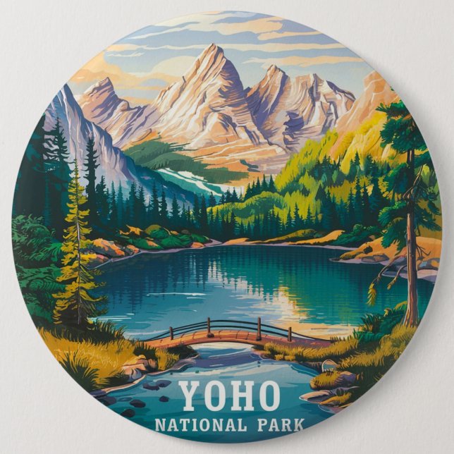 Chapa Redonda De 15 Cm Parque Nacional Yoho (Anverso)
