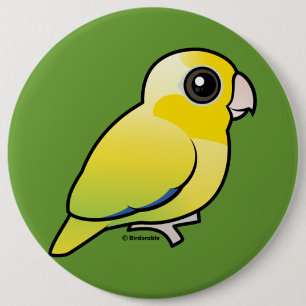 Chapa Redonda De 15 Cm Parrotlet pacífico amarillo