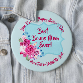 Chapa Redonda De 15 Cm Paso Día de la Madre Bono Mamá Cambiar Texto Colos