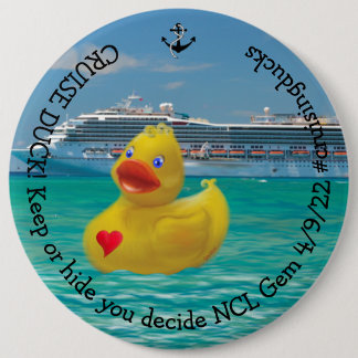 Chapa Redonda De 15 Cm Pato de crucero personalizado