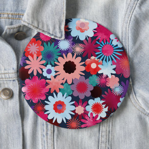 Chapa Redonda De 15 Cm Patrón de acuarela floral