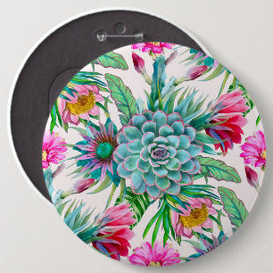 Chapa Redonda De 15 Cm Patrón de Cacti