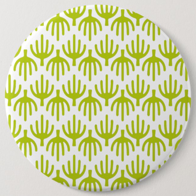 Chapa Redonda De 15 Cm Patrón de cactus (Anverso)