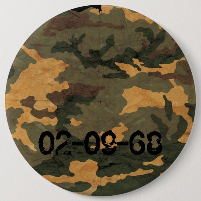 Chapa Redonda De 15 Cm Patrón de Camuflaje (Anverso)