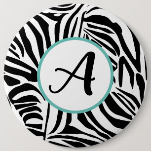 Chapa Redonda De 15 Cm Patrón de cebra