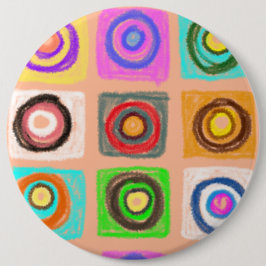 Chapa Redonda De 15 Cm patrón de círculos