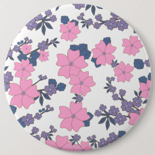 CHAPA REDONDA DE 15 CM PATRÓN DE FLORES PURPILOTO Y PURPLE