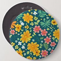 Patrón de flores y hojas tropicales