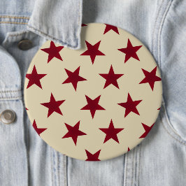 Chapa Redonda De 15 Cm Patrón de las estrellas doradas 10