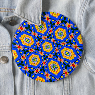 Chapa Redonda De 15 Cm Patrón floral estético