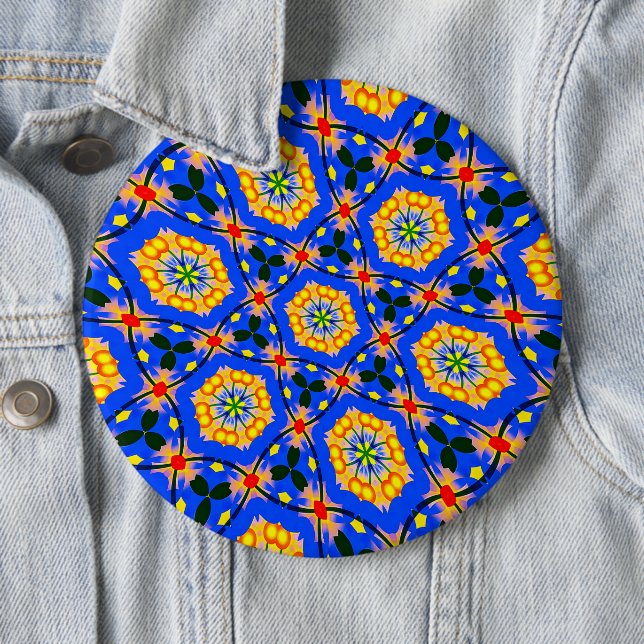 Chapa Redonda De 15 Cm Patrón floral estético (In situ)