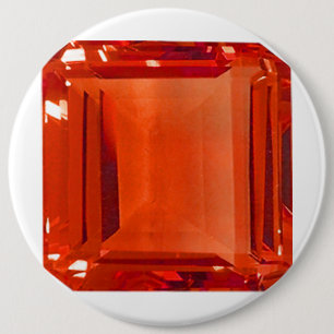 Chapa Redonda De 15 Cm Patrón Gemstone naranja