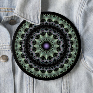 Chapa Redonda De 15 Cm Patrón ornamental fractal