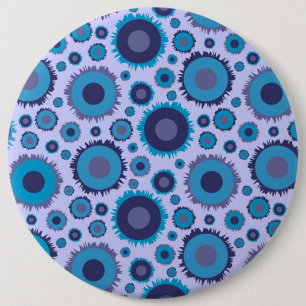 Chapa Redonda De 15 Cm Patrones de soles de colores azules múltiples lind