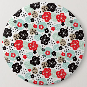 Chapa Redonda De 15 Cm Patrones japoneses diseño lindo