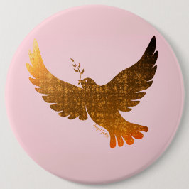 Chapa Redonda De 15 Cm Peace Dove