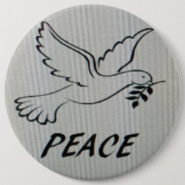Chapa Redonda De 15 Cm Peace Dove Logo Button