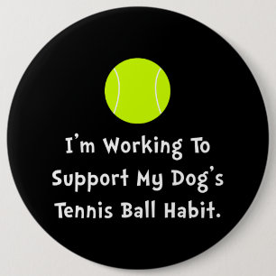 Chapa Redonda De 15 Cm Pelota de tenis de los perros
