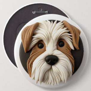 Chapa Redonda De 15 Cm Perro Biewer Terrier Inspirado en 3D