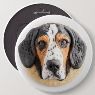Chapa Redonda De 15 Cm Perro Bluetick Coonhound Inspirado en 3D