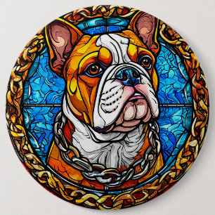 Chapa Redonda De 15 Cm Perro Bulldog Regalo para Amantes de las Mascotas