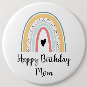 Chapa Redonda De 15 Cm Personaliza Insignia de Feliz Cumpleaños - Arcoíri