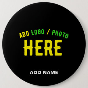 CHAPA REDONDA DE 15 CM PERSONALIZABLE MODERNO ESTILO NEGRO VERIFICADO MAR