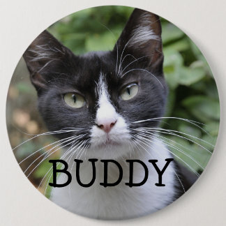 Chapa Redonda De 15 Cm Personalizado CAT MASCOTA BIG BUTTON