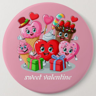 Chapa Redonda De 15 Cm Personalizado el día de San Valentín de amigos de