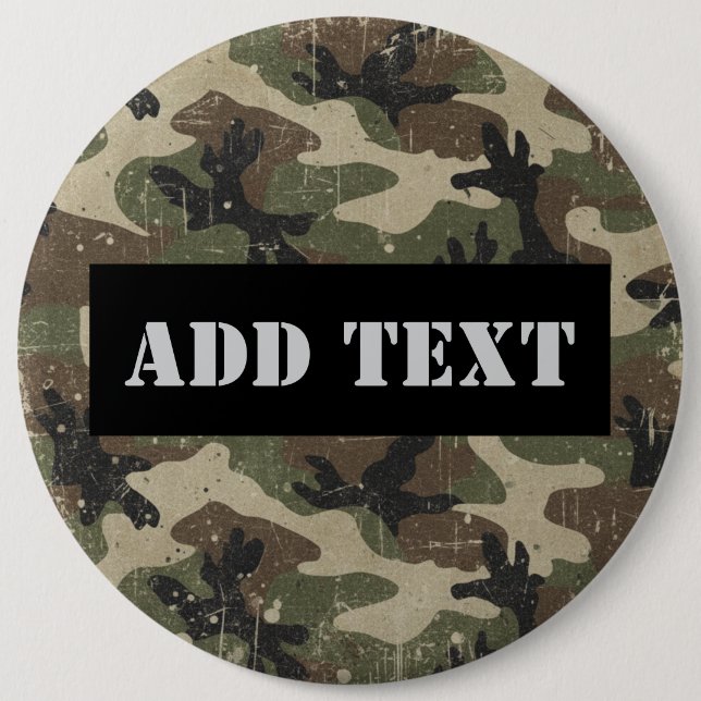 Chapa Redonda De 15 Cm Personalized Military  (Anverso)