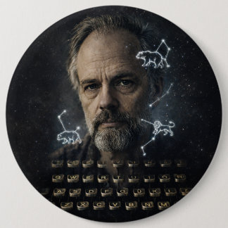 Chapa Redonda De 15 Cm Philip K. Dick