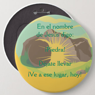 Chapa Redonda De 15 Cm Piedra! ¡Que Te Vayas! Esp