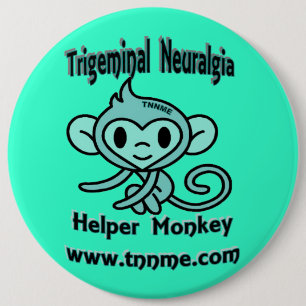 Chapa Redonda De 15 Cm Pin. del mono del ayudante de la neuralgia de
