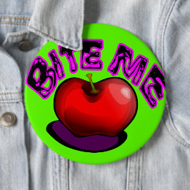 Chapa Redonda De 15 Cm Pin Nostálgico Retro de los 90 Apple BITE ME