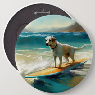 Chapa Redonda De 15 Cm Pintura de surf en la playa del pastor de Anatolia