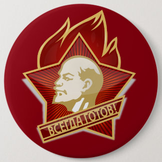Chapa Redonda De 15 Cm Pioneers Pin Button feat. Lenin