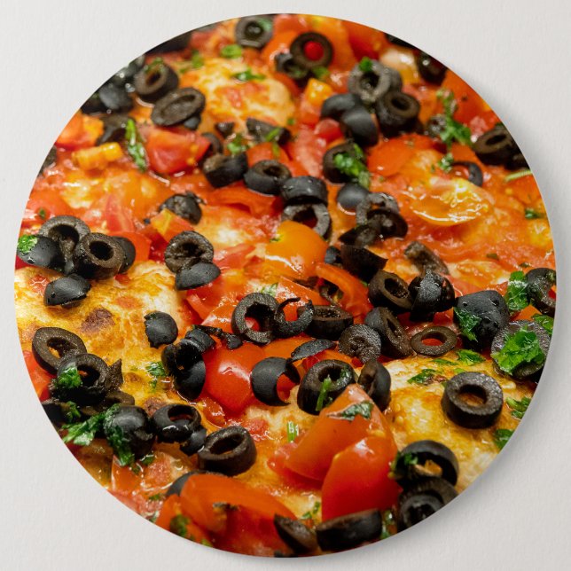 Chapa Redonda De 15 Cm Pizza con aceituna negra (Anverso)