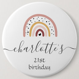 Chapa Redonda De 15 Cm placa personalizar - Arcoiris Salmon