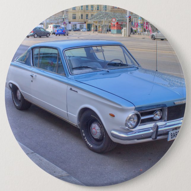 Chapa Redonda De 15 Cm Plymouth Barracuda (Anverso)