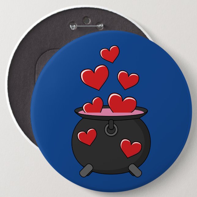 Chapa Redonda De 15 Cm Poción de amor de corazón (Anverso y reverso)