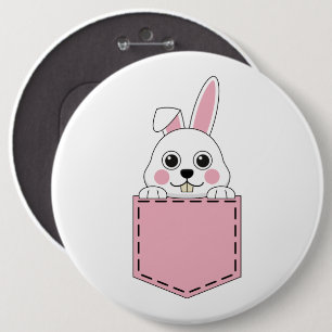 Chapa Redonda De 15 Cm Pocket Mascota Bunny