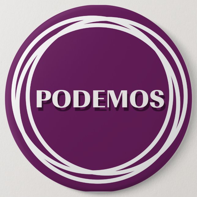 CHAPA REDONDA DE 15 CM PODEMOS (Anverso)