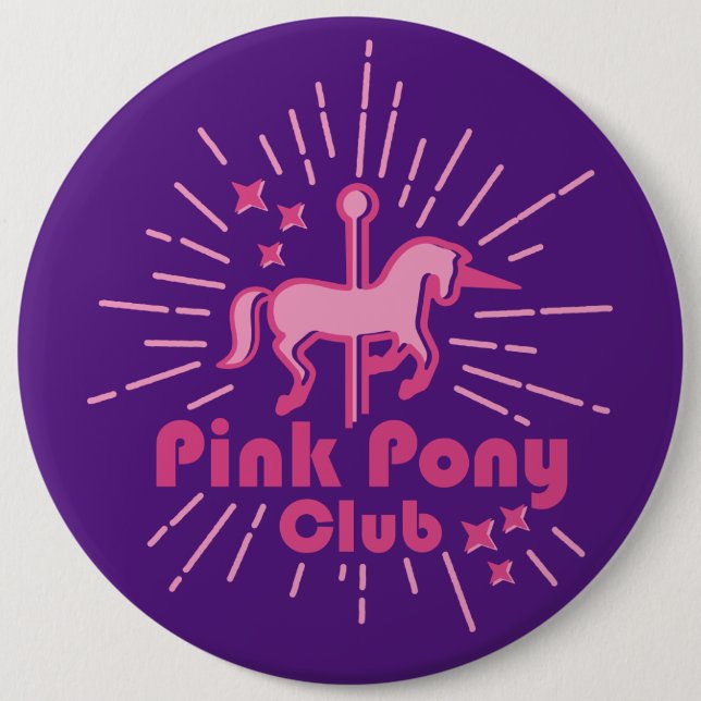 Chapa Redonda De 15 Cm Pony Club (Anverso)