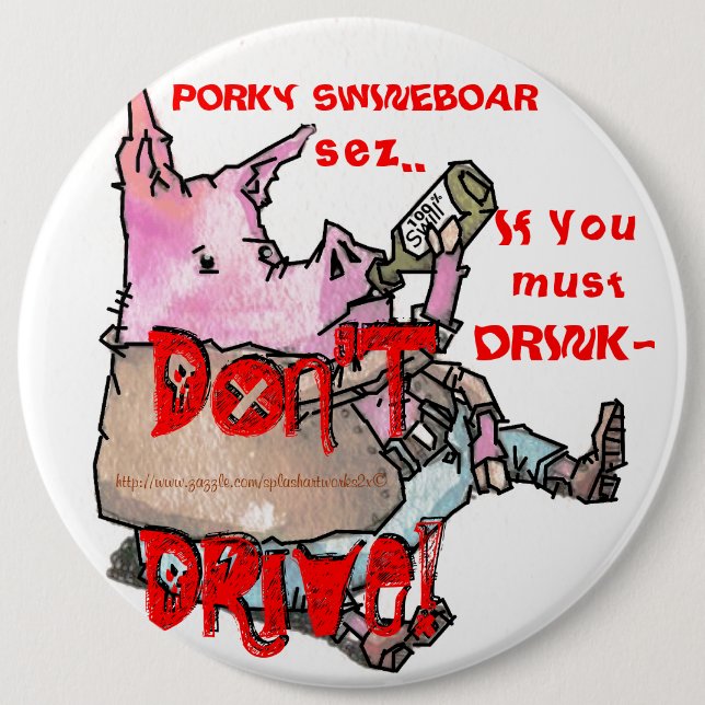 CHAPA REDONDA DE 15 CM "PORKY SWINEBOAR" (Anverso)
