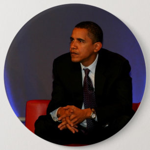 Chapa Redonda De 15 Cm Presidente Barack Obama