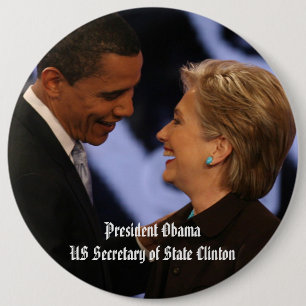 Chapa Redonda De 15 Cm Presidente Obama Inauguration Keepsakes 6"