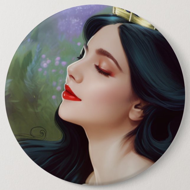 Chapa Redonda De 15 Cm Princesa (Anverso)