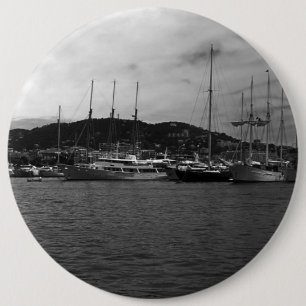 Chapa Redonda De 15 Cm Principado de Mónaco Vintage El puerto 1970