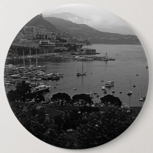 Chapa Redonda De 15 Cm Principado de Mónaco Vintage El puerto 1970