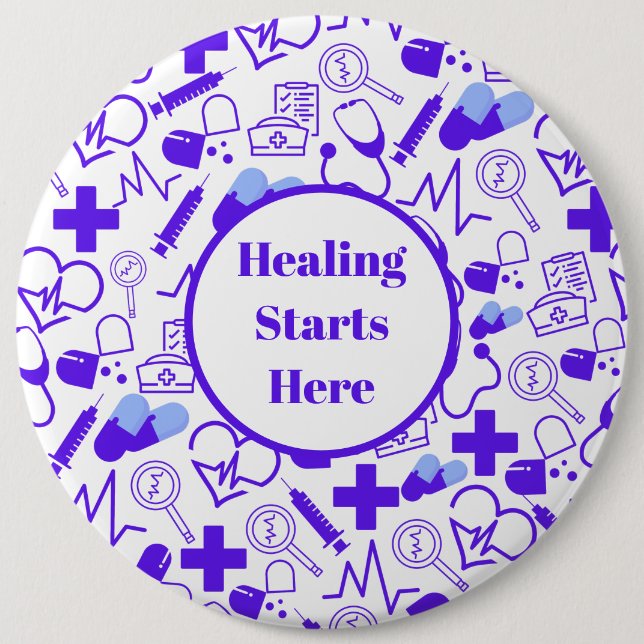 Chapa Redonda De 15 Cm Profesional de atención médica personalizada (Anverso)